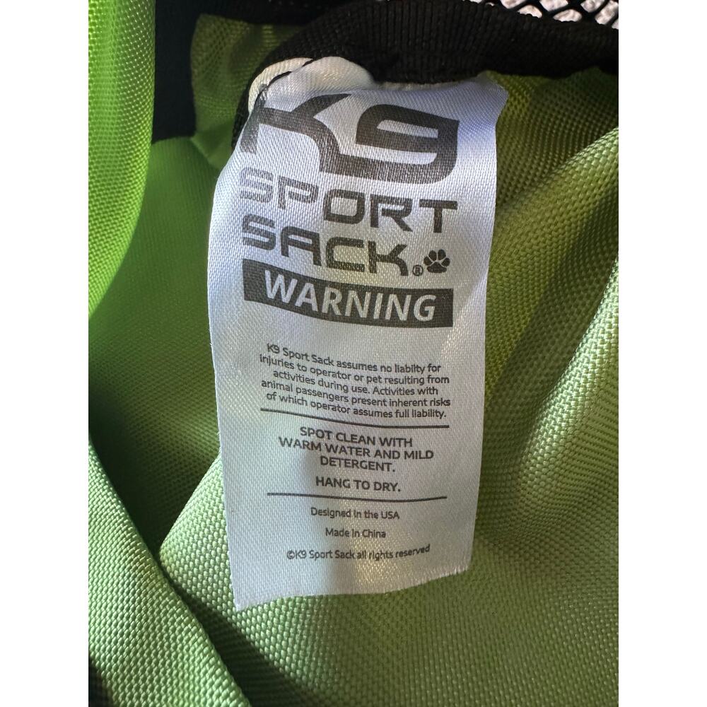 K9 sports sack TRAINER | PUPPY & SMALL DOG CARRIER green black small - Picture 13 of 13